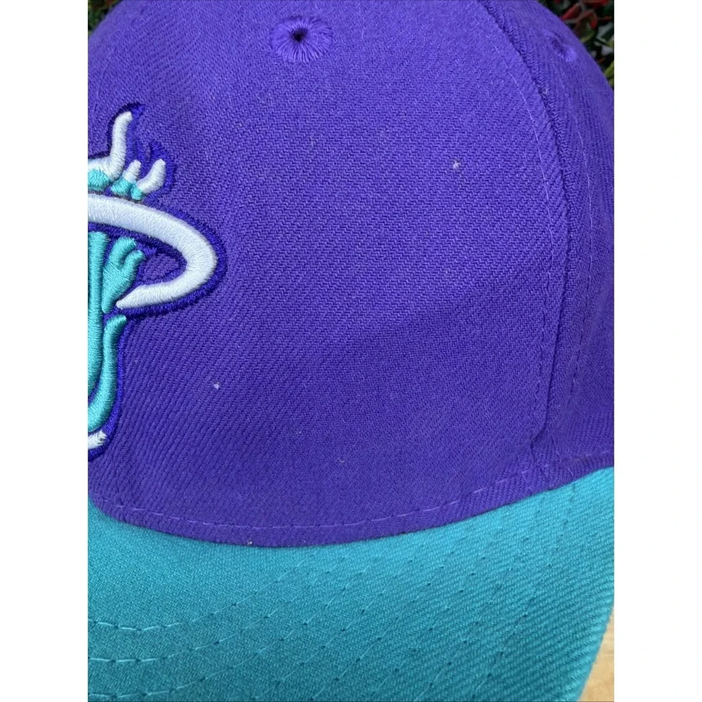 Miami Heat‎ NBA Hardwood Classics New Era M/L Snapback Hat Cap Purple Turquoise